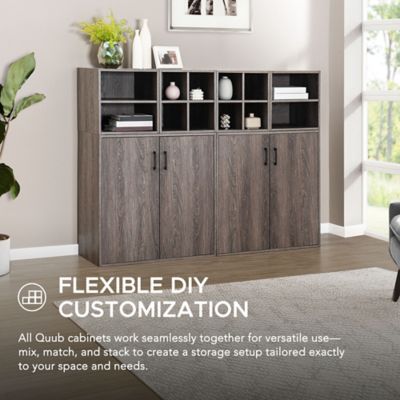 Image showing 8 th Sunjoy Quub Two Door Space Saving Stackable Cabinet