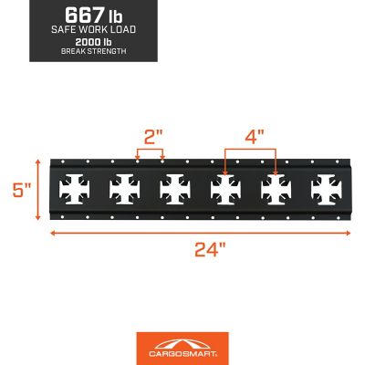 Image showing  24 in. X-Track Rail - Matte Black