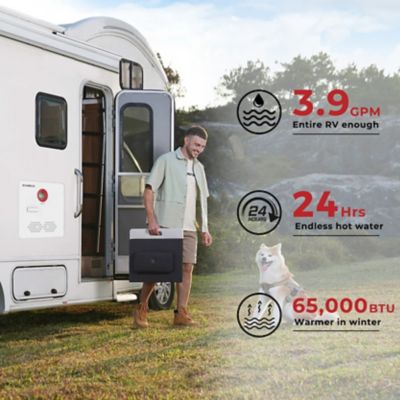 Image showing 4 th Camplux RE264 Plus 2.64 GPM 65,000 BTU RV Propane Tankless Water Heater, White