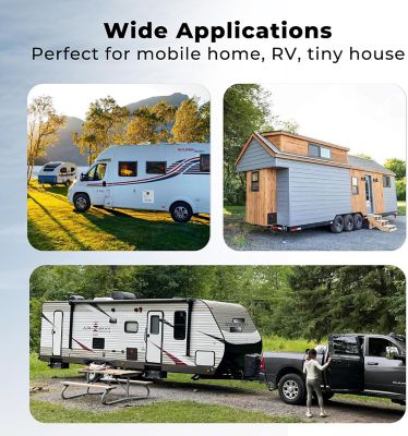 Image showing 5 th Camplux RE264 Plus 2.64 GPM 65,000 BTU RV Propane Tankless Water Heater, White