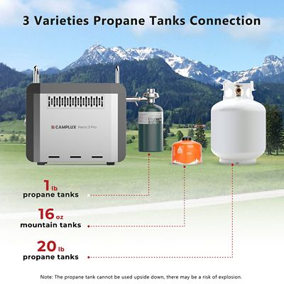 Image showing 7 th Camplux Portable Propane Water Heater 0.8 GPM 20,500 BTU
