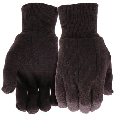 West Chester Knit Wrist Jersey Gloves, Brown, 12 pk., B62011-XL12P