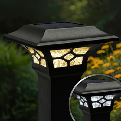 Image showing  20-Lumen Kingston Black Solar Post Cap