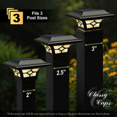 Image showing  20-Lumen Kingston Black Solar Post Cap