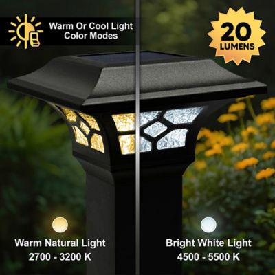 Image showing  20-Lumen Kingston Black Solar Post Cap