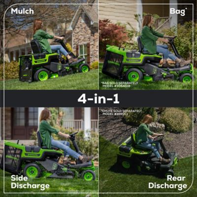 Image showing  CrossoverT 30 in. 60V Cordless Electric Riding Lawn Mower, Battery and Charger Included