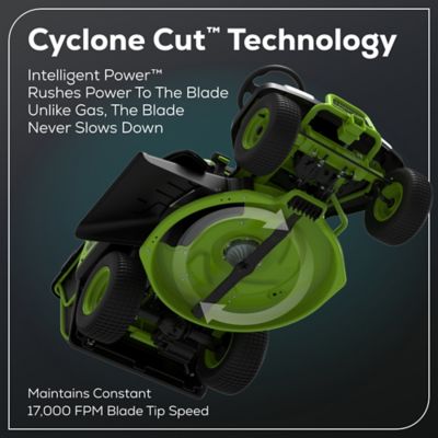 Image showing  CrossoverT 30 in. 60V Cordless Electric Riding Lawn Mower, Battery and Charger Included