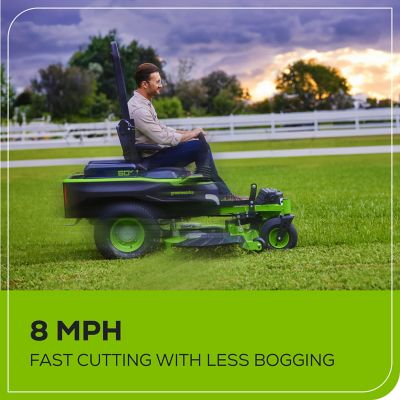 Image showing 5 th Greenworks Maximus Z 54 in. 60V Cordless Electric Zero-Turn Mower, Battery and Charger Included