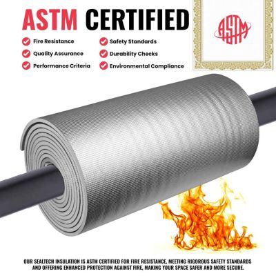 Image showing 6 th SEALTECH Heavy-Duty 16 in. x 25 ft. 10mm Thick Reflective Insulation Roll For Soundproofing Thermal Shield Use