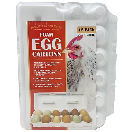 Pecking Order Foam Egg Cartons, 12 pk.