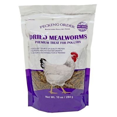Pecking Order Dried Mealworms, 10 oz.
