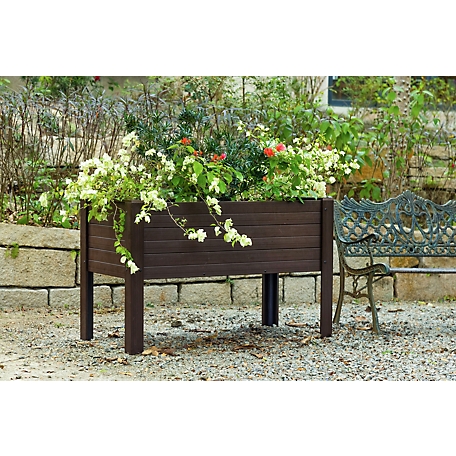 New Age Pet 48 in. Elevated Planter, Walnut