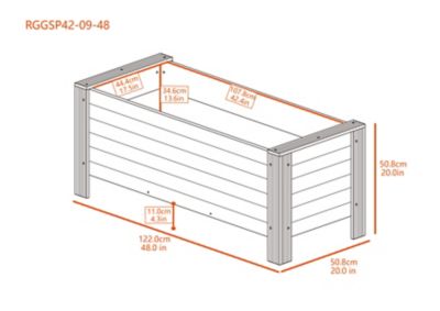 Image showing 1 th New Age Pet ECOFLEX Rectangular Planter, 48 in., Walnut