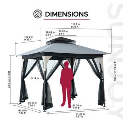Image showing  Steel Gazebo with Softtop Roof