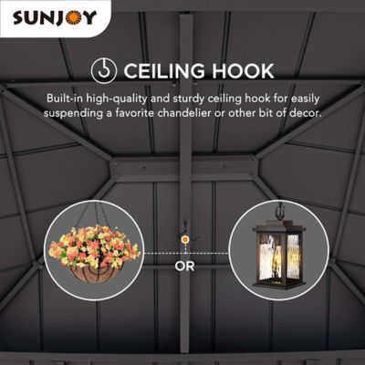 Image showing  Cedar Framed Gazebo with Steel Hardtop Roof