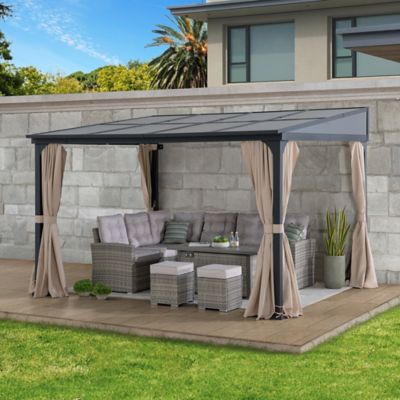 Image showing  PC Roof Gazebo with Curtain and Netting