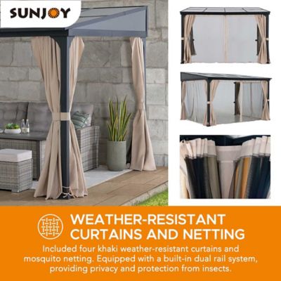 Image showing  PC Roof Gazebo with Curtain and Netting