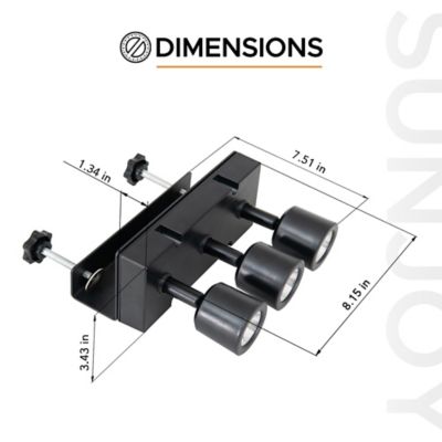 Image showing  Black Adjustable LED Ceiling Spotlight Battery Powered 9W LED