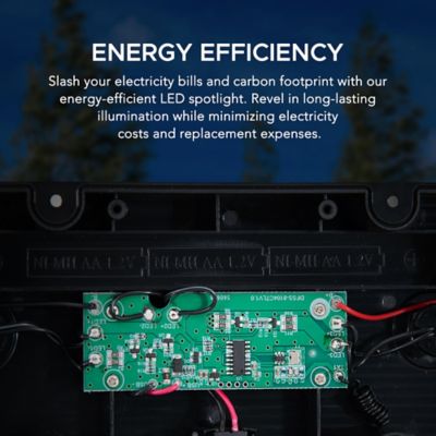 Image showing  Black Adjustable LED Ceiling Spotlight Battery Powered 9W LED