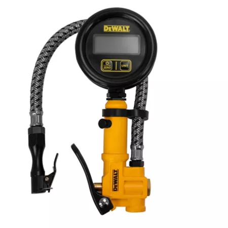 DeWALT 2.5" Digital Inflator with 12" Steel Braided Hose (0-200 PSI) Tire Inflators