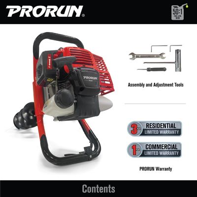 Image showing  51.7cc One Person Gas-Powered 2-Cycle Earth Auger with 8 x 36 in. Bit