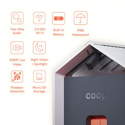 Image showing 7 th Coop The Smart Chicken Coop and Steel Run, 6 Chicken Capacity