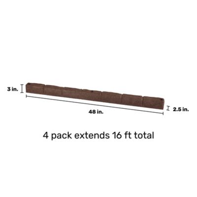 Image showing  Interlock Edgers, 48 in., Brown, 4-Pack
