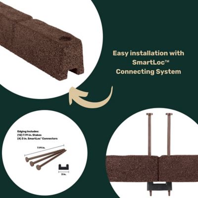 Image showing  Interlock Edgers, 48 in., Brown, 4-Pack