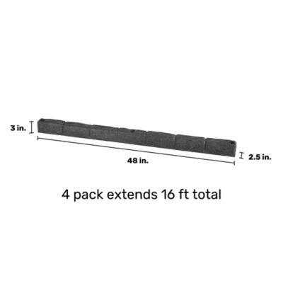 Image showing  Interlock Edgers, 48 in., Gray, 4-Pack