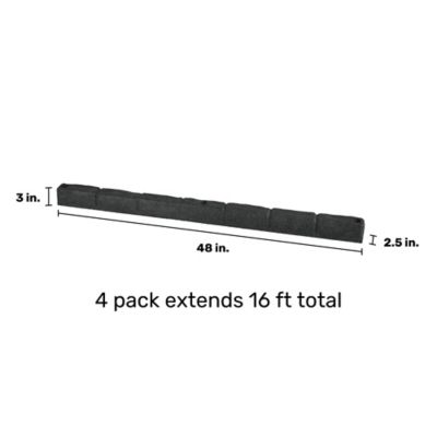 Image showing  Interlock Edgers, 48 in., Black, 4-Pack