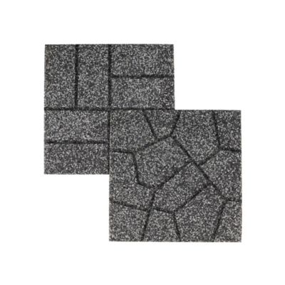 GroundSmart 16 in. Dual Sided Paver, Gray/Black 9 PK