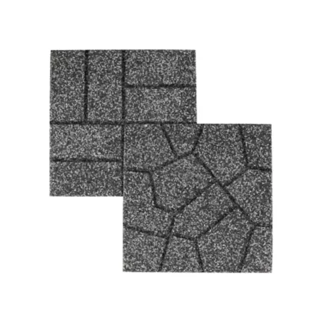 GroundSmart Double-Sided Pavers 16-in Grey/Black 9-Pack Landscape Edging