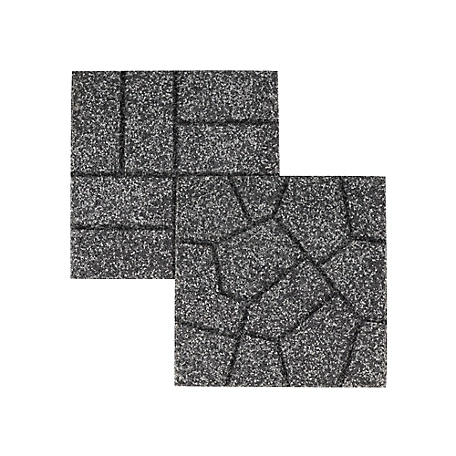 GroundSmart 16 in. Dual Sided Paver, Gray/Black 9 PK