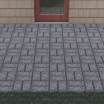 Image showing  Dual Sided Pavers, 16 in., Gray/Black, 9-Pack