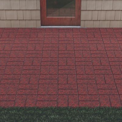 Image showing  Dual Sided Pavers, 16 in., Red/Black, 9-Pack