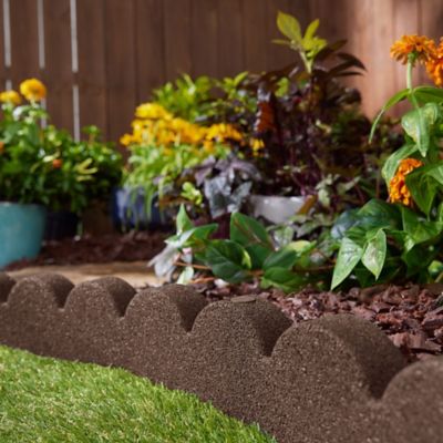 Image showing 5 th GroundSmart Brown Scalloped Edger, 4 pk.