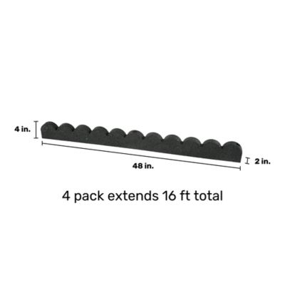 Image showing  Scalloped Edgers, 48 in., Black, 4-Pack