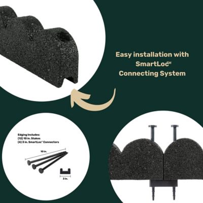 Image showing  Scalloped Edgers, 48 in., Black, 4-Pack