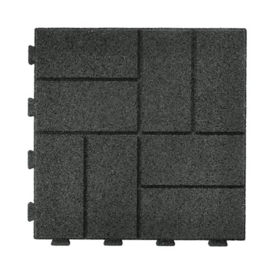GroundSmart Interlock Pavers, 16 in., Black, 9-Pack