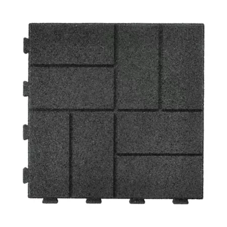 GroundSmart Interlock Pavers 16-in Black 9-Pack Landscape Edging