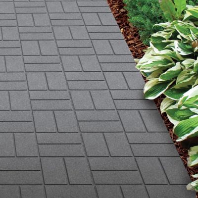 Image showing  Interlock Pavers, 16 in., Black, 9-Pack