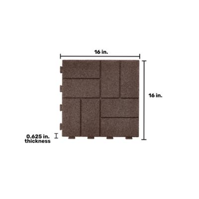Image showing  16 in. Interlock Brown Paver, 9 pk.