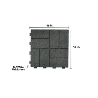 Image showing  16 in. Interlock Grey Paver, 9 pk.