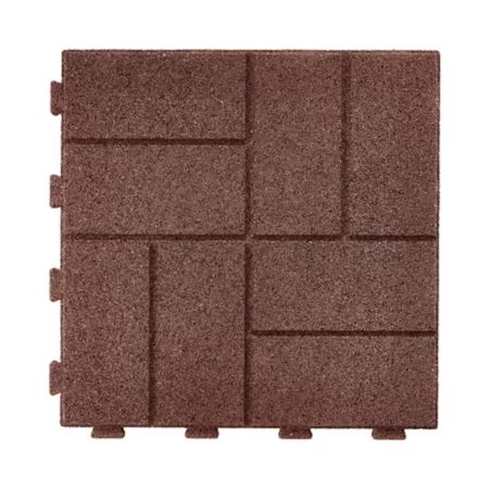 GroundSmart Interlock Pavers 16-in Red 9-Pack Landscape Edging