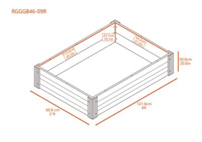 Image showing  2x4 Garden Bed, Walnut