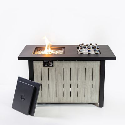 Image showing  42 in. Rectangular Outdoor Propane Firetable with Ice Bucket