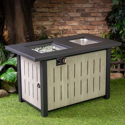 Image showing  42 in. Rectangular Outdoor Propane Firetable with Ice Bucket