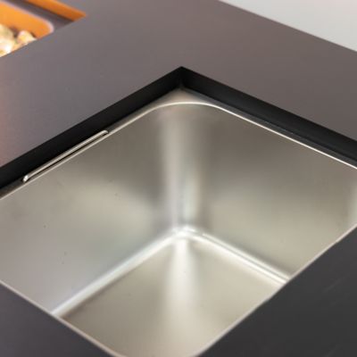 Image showing 6 th Deko Living 42 in. Rectangular Outdoor Propane Firetable with Ice Bucket