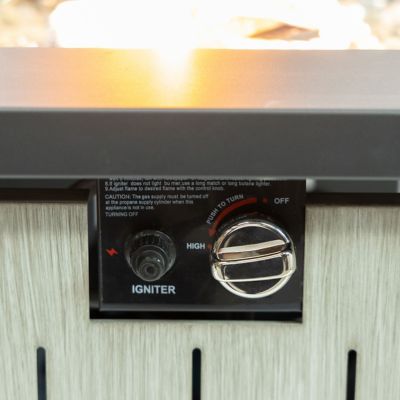 Image showing 8 th Deko Living 42 in. Rectangular Outdoor Propane Firetable with Ice Bucket