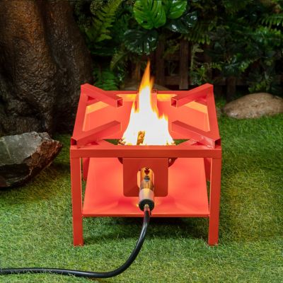 Deko Living Outdoor Propane Burner Cooker Stand with Hose and Regulator